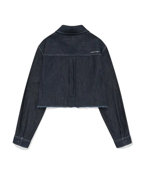 Mark Gonzales  |[WHAT IT ISNT]★FLORY EMBROIDERY DENIM LONG SLEEVE SHIRT