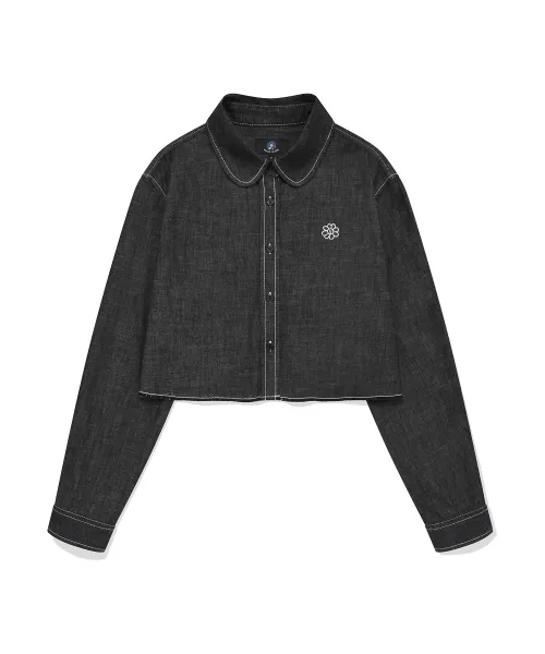 Mark Gonzales  |[WHAT IT ISNT]★FLORY EMBROIDERY DENIM LONG SLEEVE SHIRT