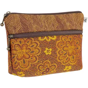 Maruca Cosmetic Bag in Forest Flower Gold