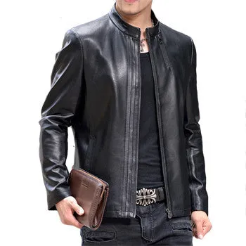 Men Jackets Coats Giacca Pelle Uomo Jaqueta De Couro Masculina Men's Casual Slim Fit Motorcycle Leather Jackets Men SM6