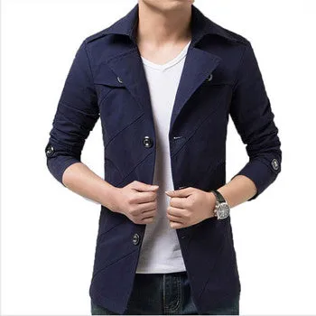 Men Large Size Jackets and Coats Men's Casual Slim Fit Parkas Overcoats Windbreakers Jackets SM6