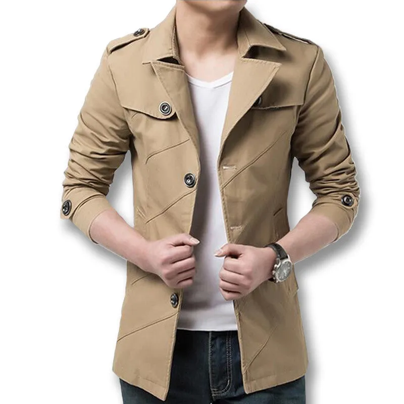 Men Large Size Jackets and Coats Men's Casual Slim Fit Parkas Overcoats Windbreakers Jackets SM6