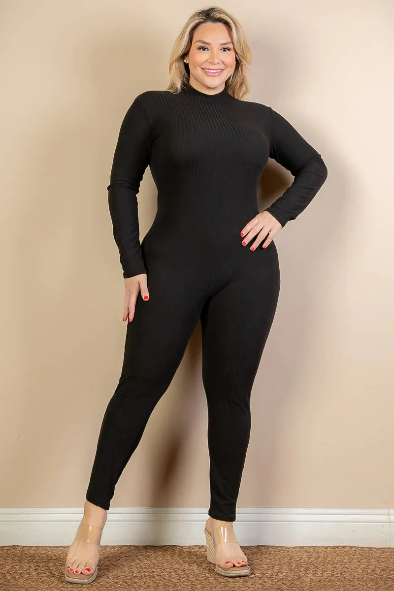 Mock Neck Cellulite Deleter Jumpsuit (7 Colors) SMALL-3X