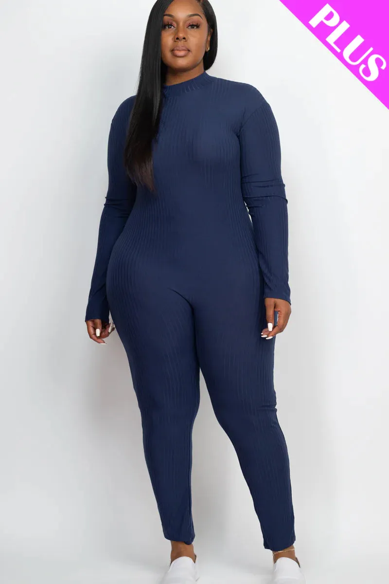 Mock Neck Cellulite Deleter Jumpsuit (7 Colors) SMALL-3X