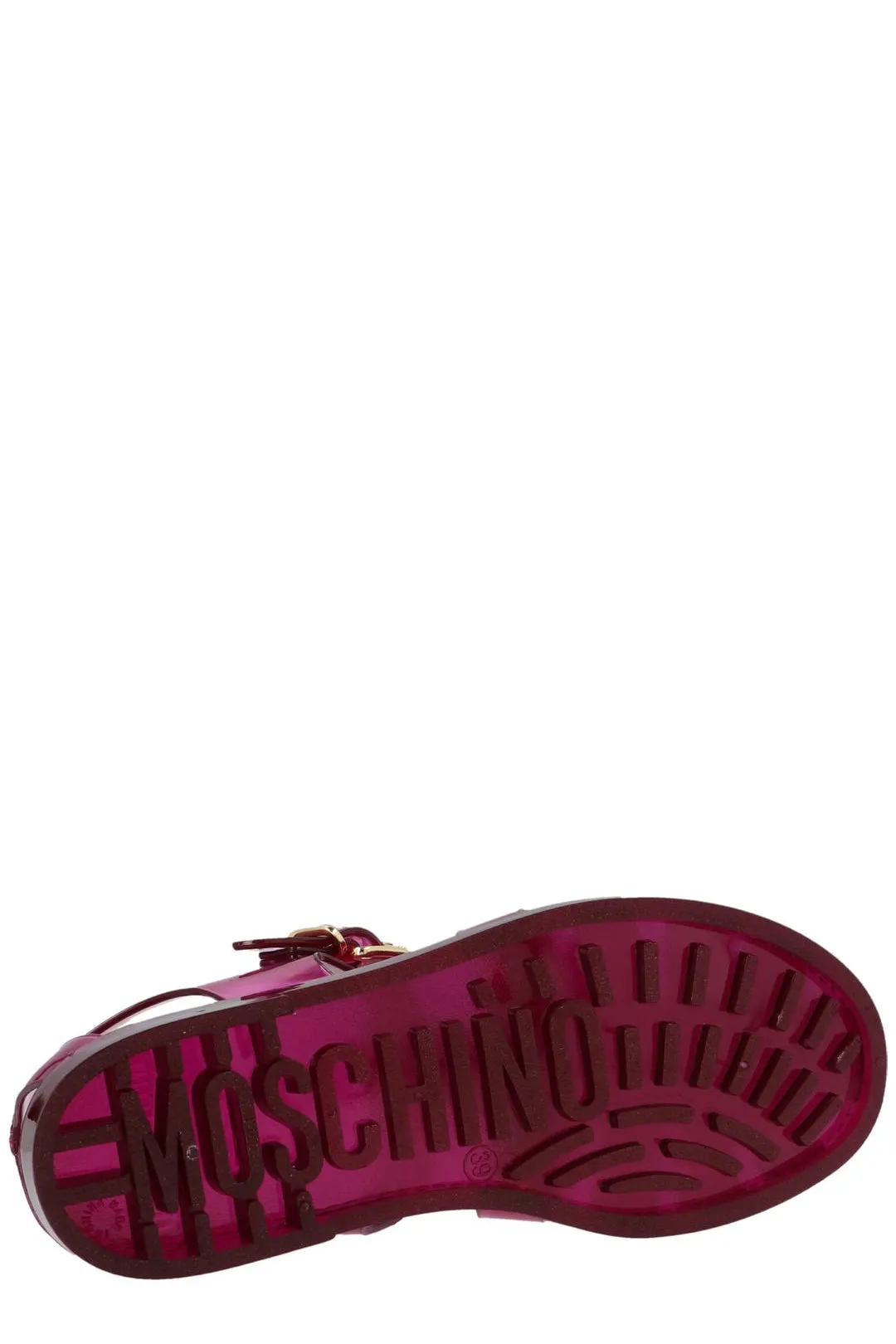 Moschino Logo Plaque Cut-Out Sandals