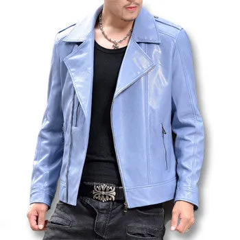 Motorcycle Leather Jackets Coats Jaqueta De Couro Masculina Giacca Pelle Uomo Men's Casual Slim Fit Jackets SM6