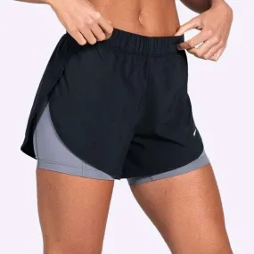 Nike - Flex Women's 2-in-1 Training Shorts - Black/Gunsmoke/White