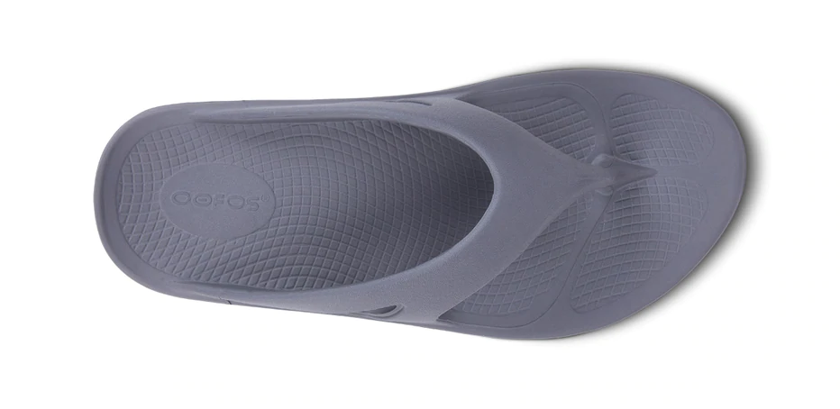 Oofos Womens Ooriginal Flip Flop Sandal (1000)- Slate