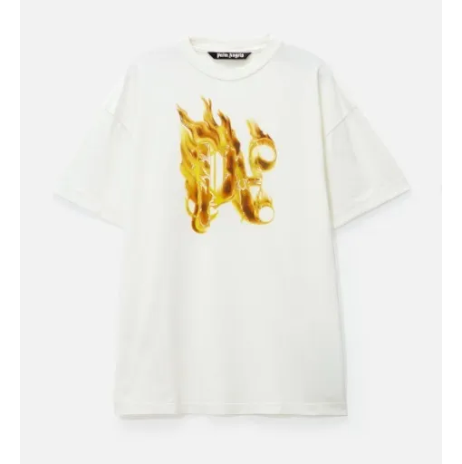 Palm Angels  |Monogram Street Style Plain Cotton Short Sleeves Logo