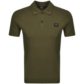 Paul And Shark Logo Polo T Shirt Khaki