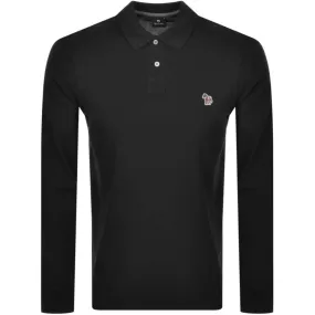 Paul Smith Long Sleeved Polo T Shirt Black