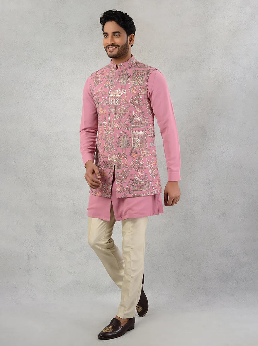 Pink Bandhgala Jacket | TULA