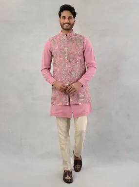 Pink Bandhgala Jacket | TULA