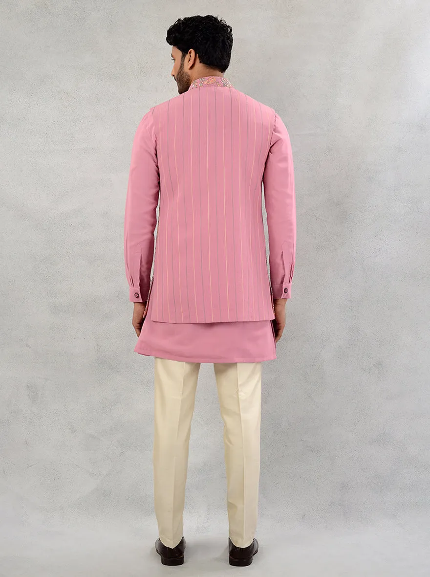 Pink Bandhgala Jacket | TULA