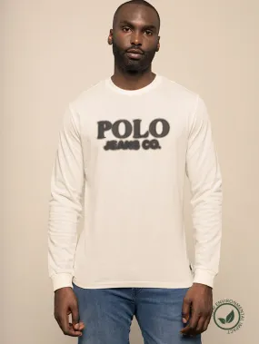 Polo 004182 Mens Pjc Ls Logo Tee White