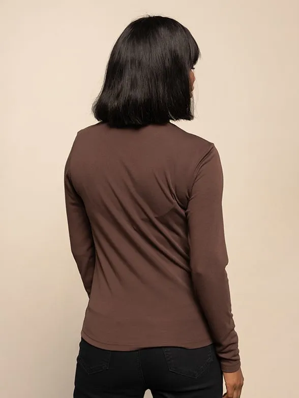 Polo 004266 Women Ava Ls Second Skin  Chestnut