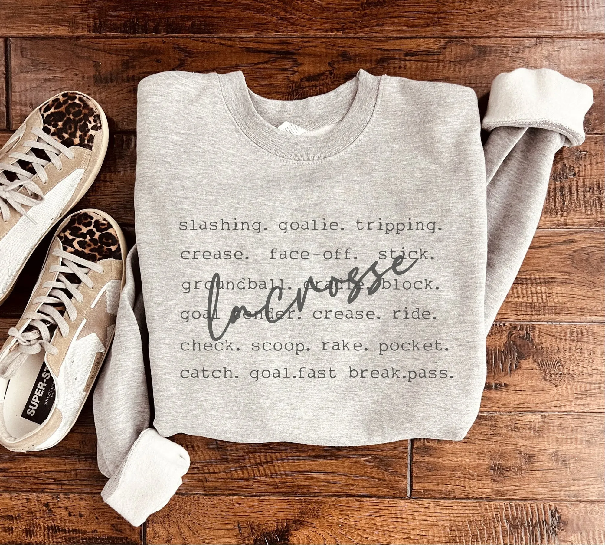 PREORDER: Lacrosse Words Sweatshirt in Two Colors