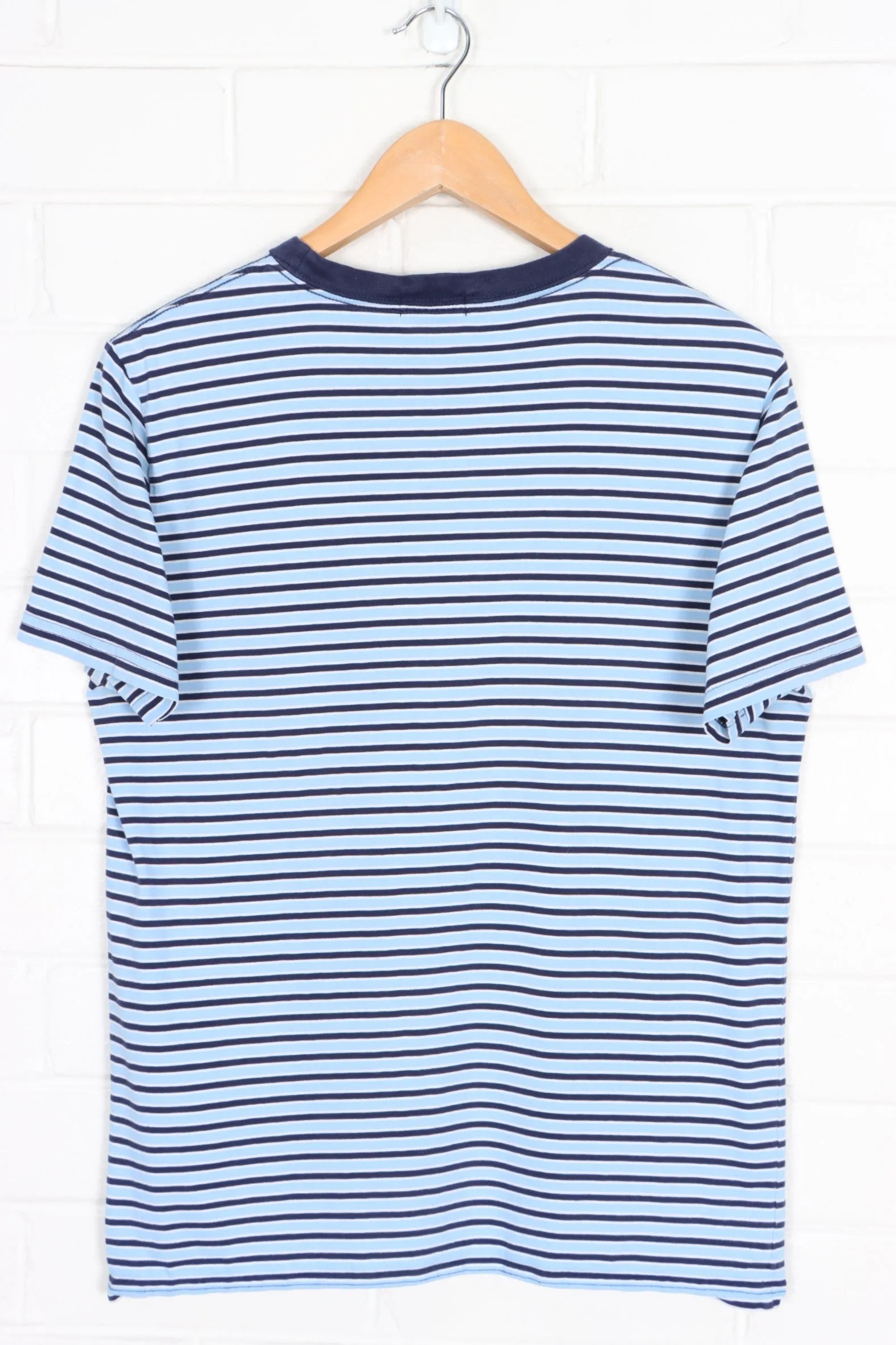 RALPH LAUREN POLO Blue Striped T-Shirt (M-L)