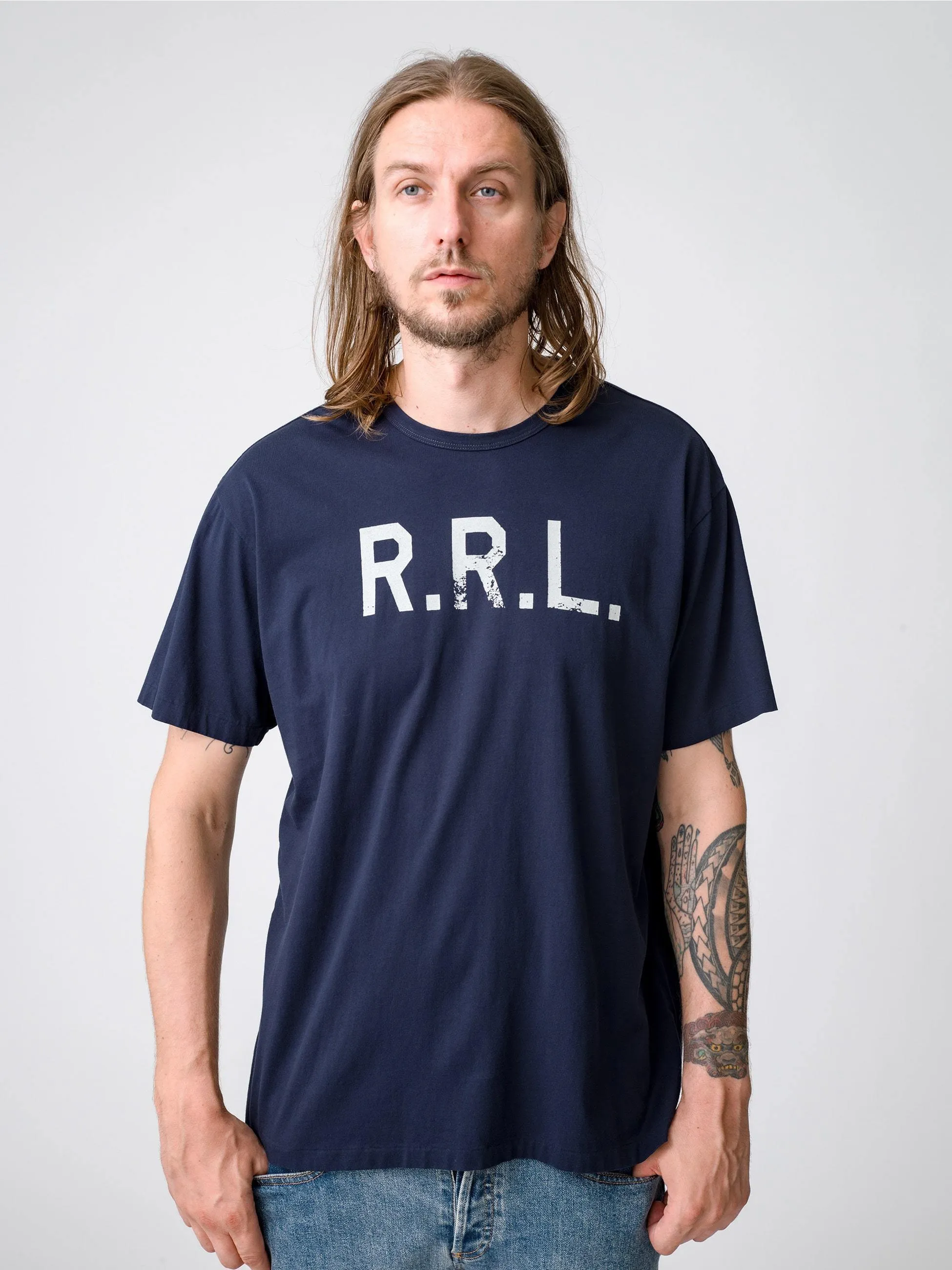 Ron Herman  |U-Neck Plain Cotton Short Sleeves Surf Style T-Shirts