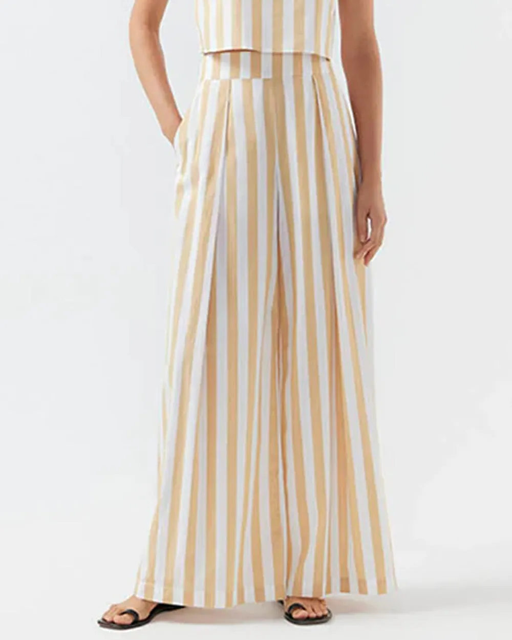 Sand Stripe Darcy Palazzo Pant