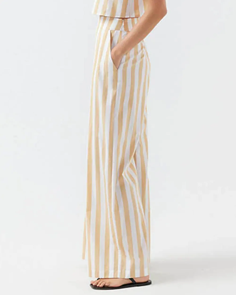 Sand Stripe Darcy Palazzo Pant