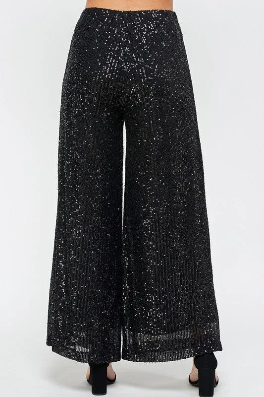 Sequin Wide Leg Pant Palazzo