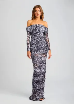 Ser.o.ya - Chanda Gown - Grey Ocelot