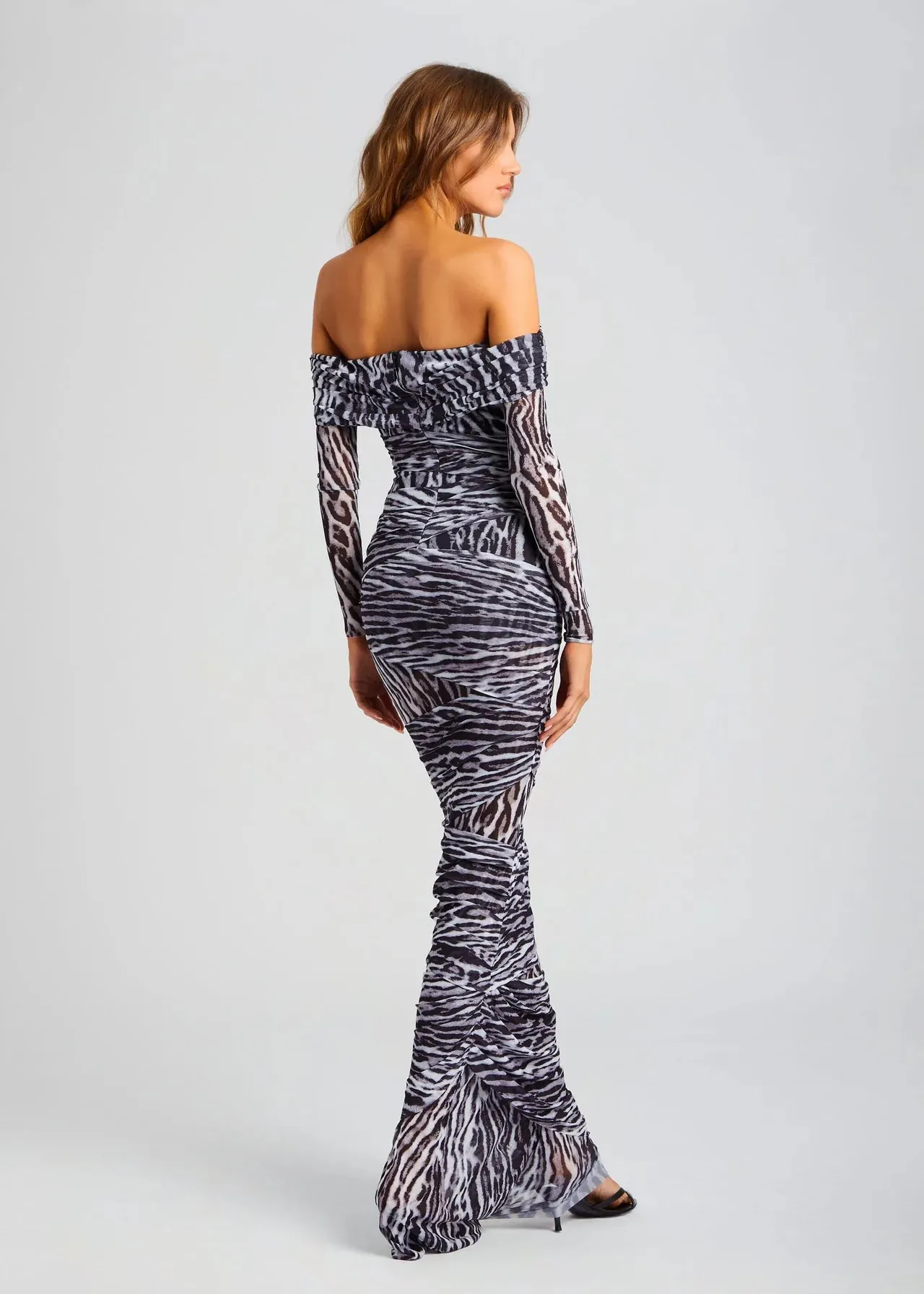 Ser.o.ya - Chanda Gown - Grey Ocelot