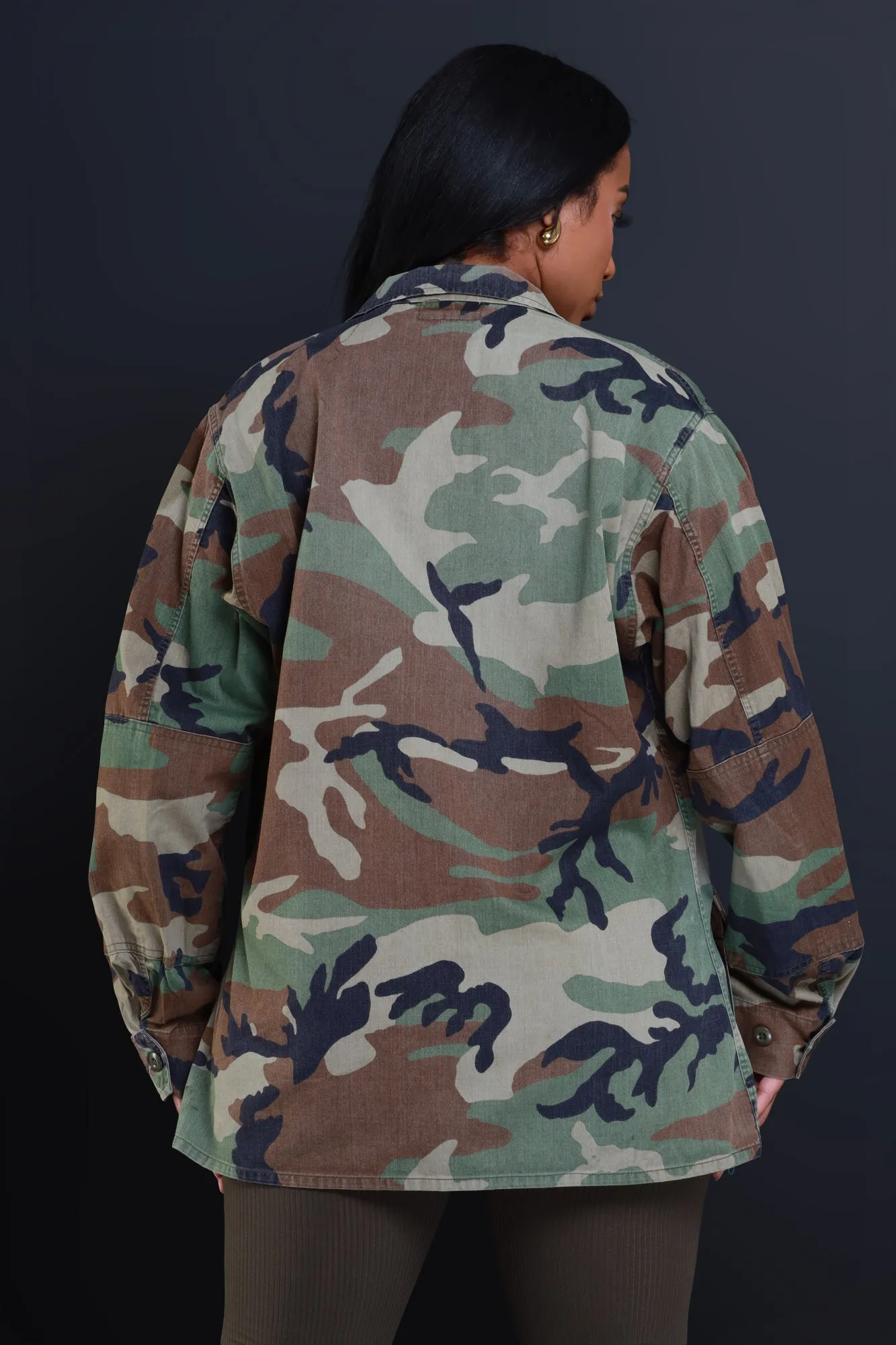 Served Vintage Camo Jacket - Olive