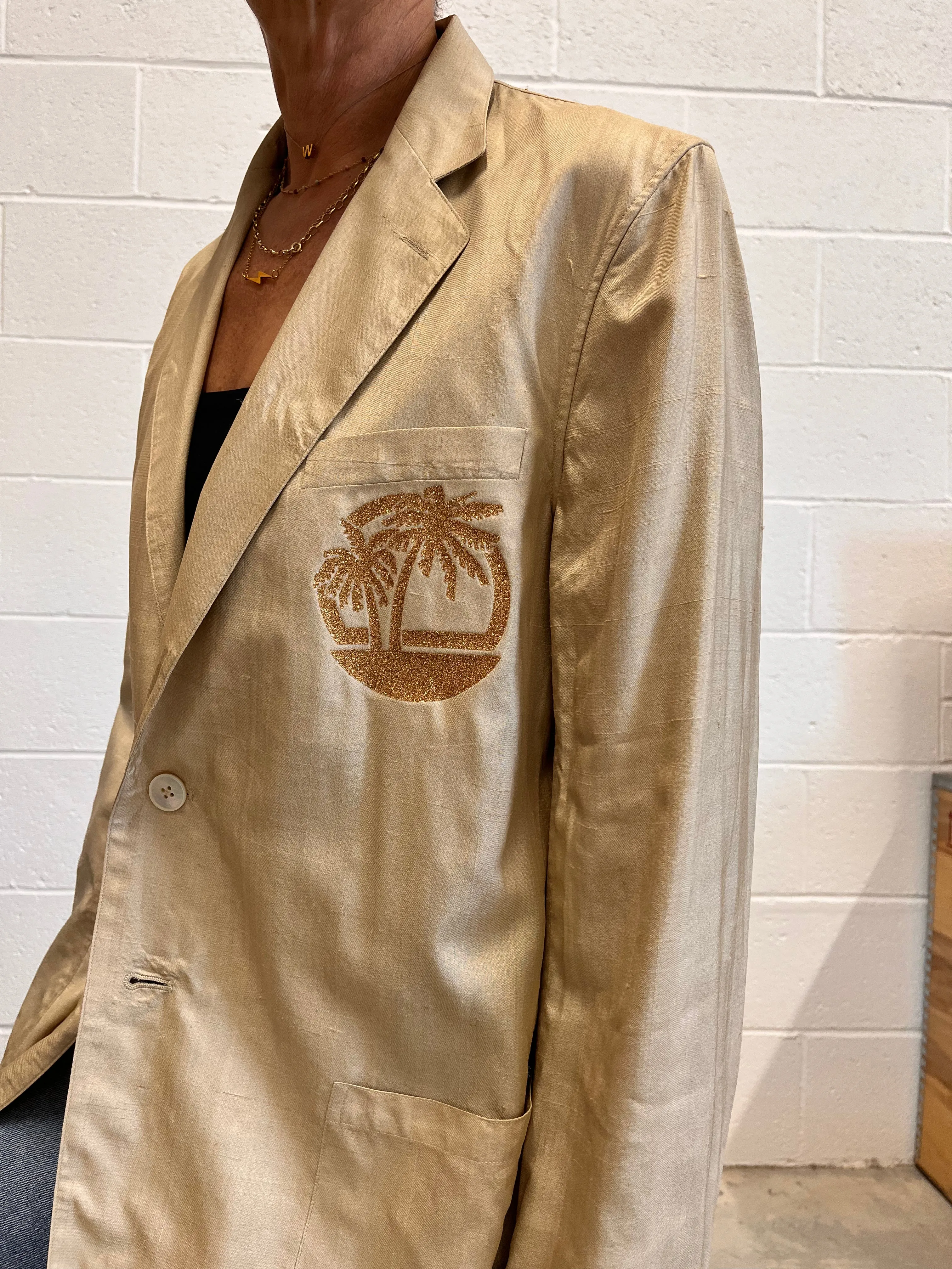 Silk safari jacket