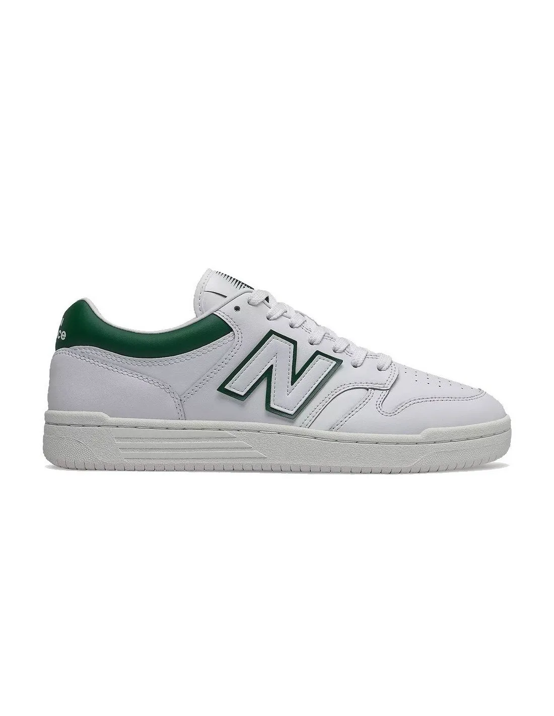 Sneakers New Balance uomo BB480 bianche e verdi