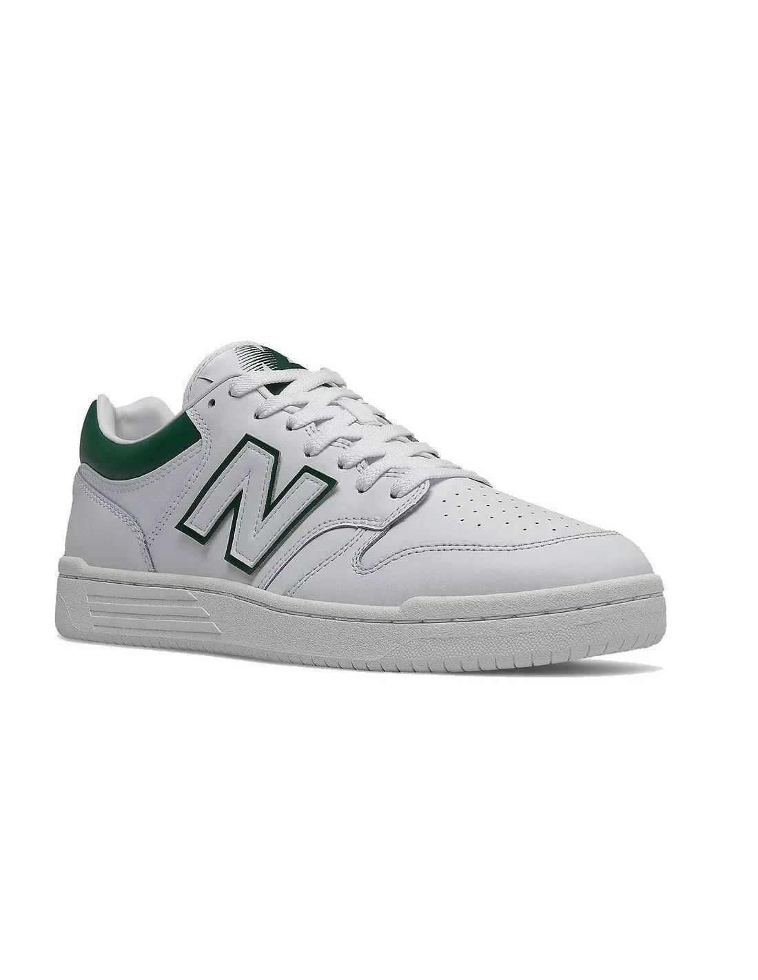 Sneakers New Balance uomo BB480 bianche e verdi