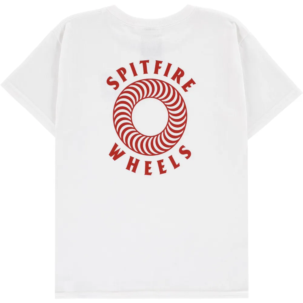 Spitfire Hollow Classic Youth Tee White/Red