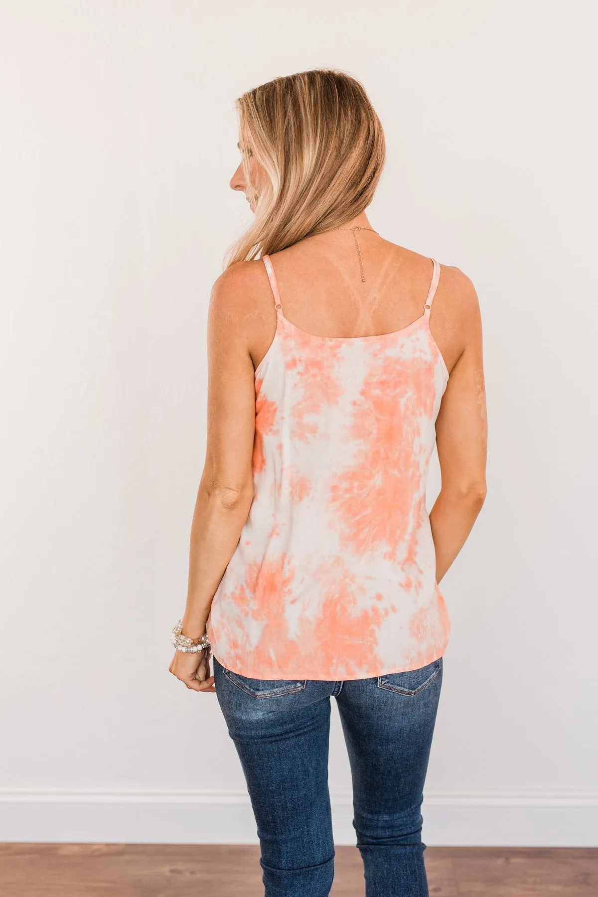 Summer Awaits Crochet Tank- Orange