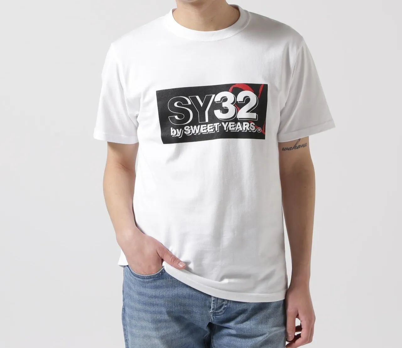 SWEET YEARS  |Plain Short Sleeves Logo T-Shirts