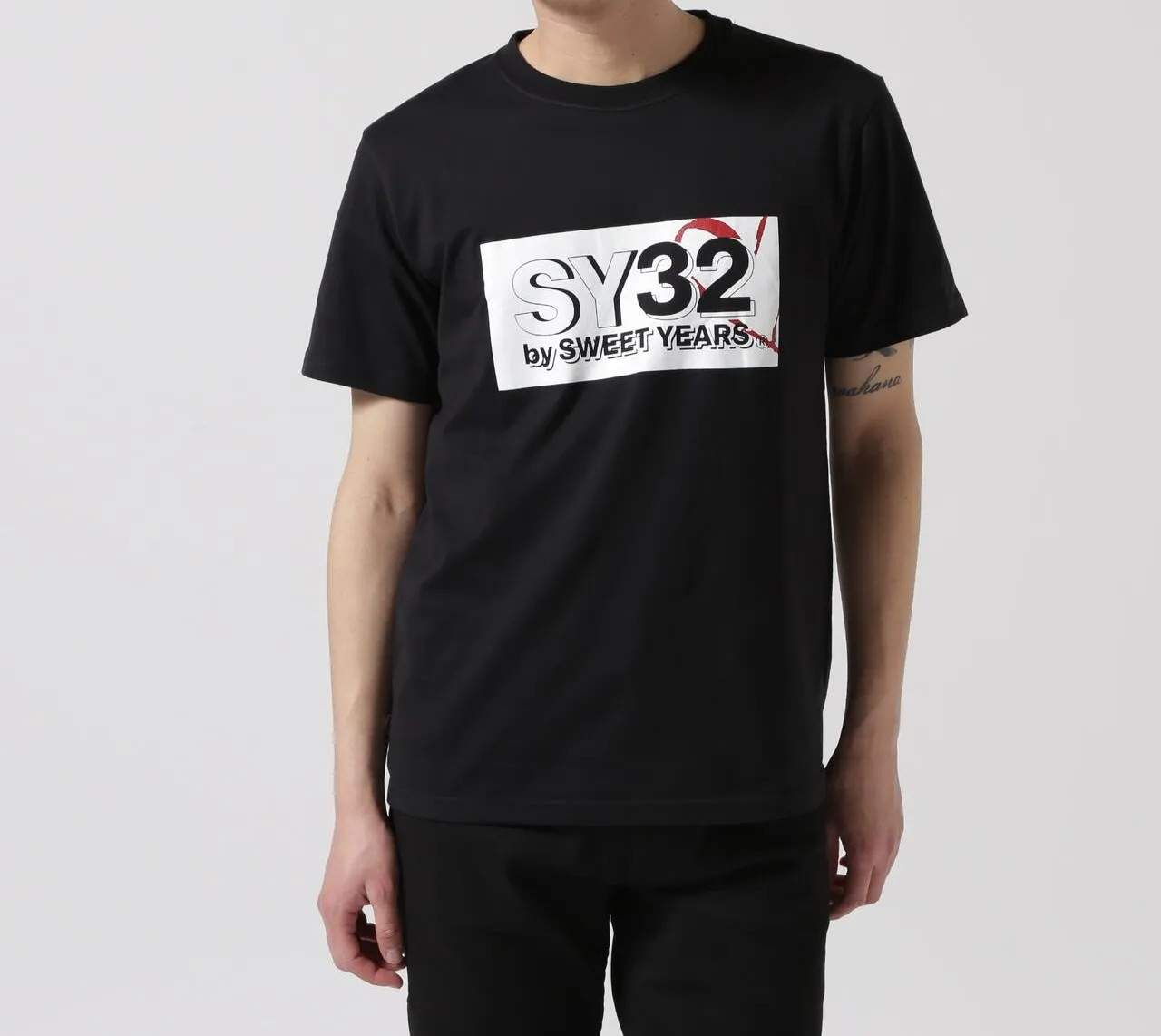 SWEET YEARS  |Plain Short Sleeves Logo T-Shirts