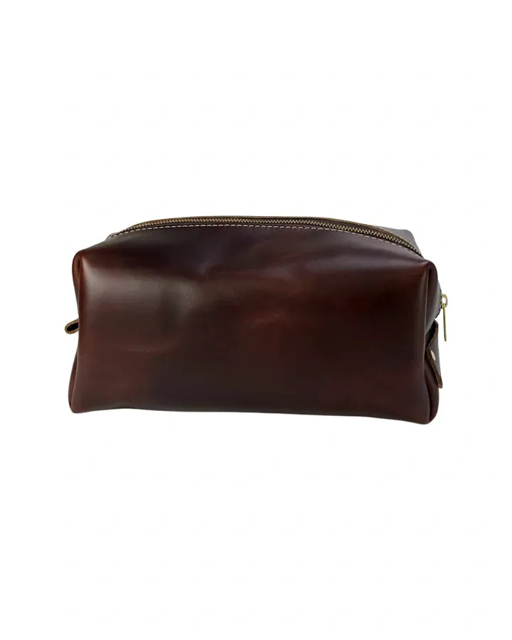 The Macintrye Toiletry Bag (Aged Bourbon or Brick)