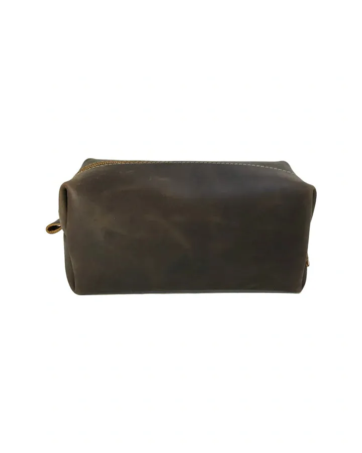 The Macintrye Toiletry Bag (Aged Bourbon or Brick)