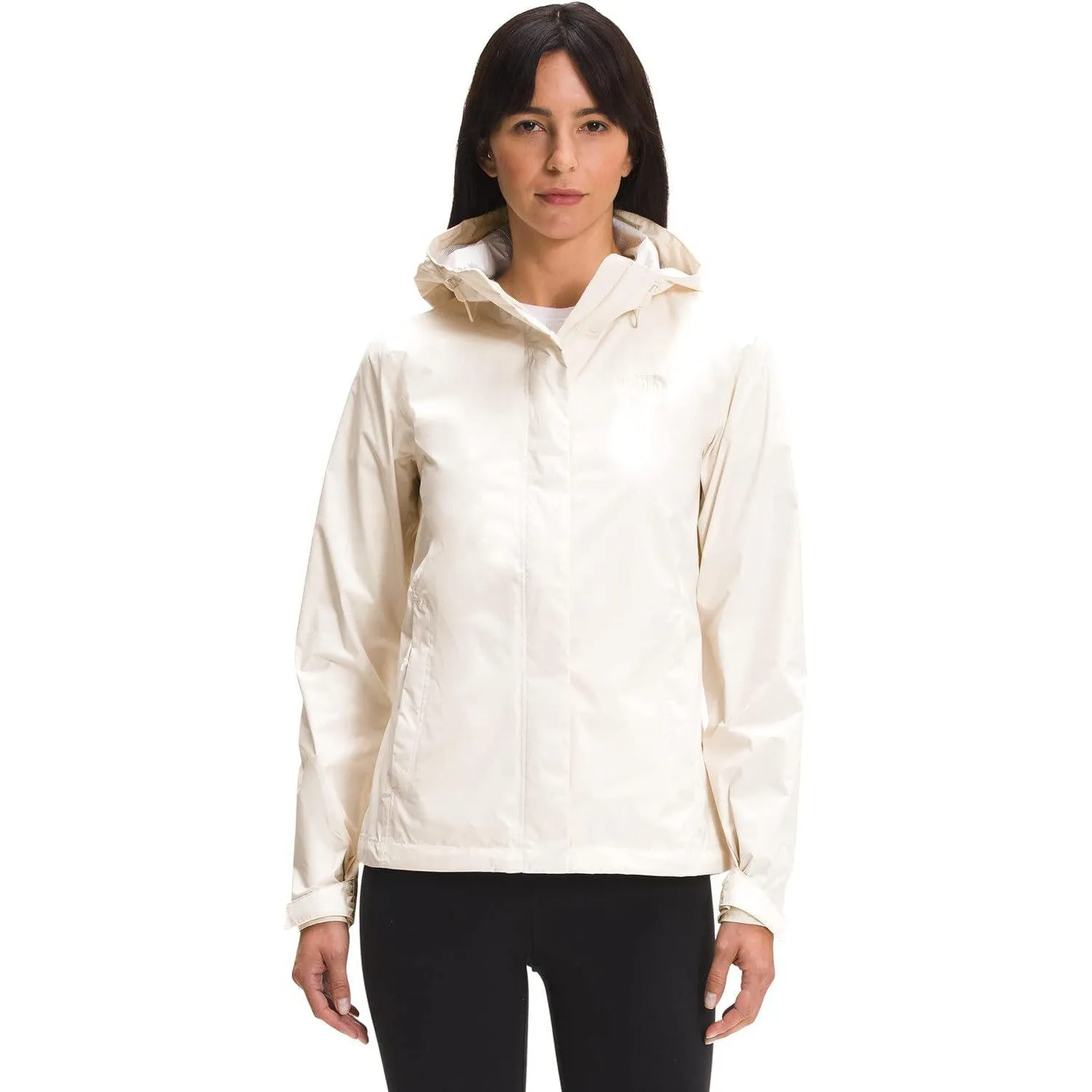 THE NORTH FACE Women’s Venture 2 Waterproof Hooded Rain Jacket (Standard and Plus Size), Gardenia White, Medium