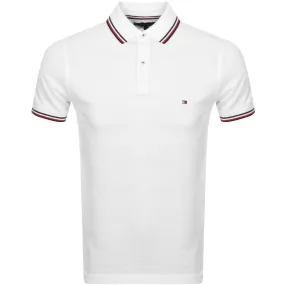 Tommy Hilfiger Tipped Slim Fit Polo T Shirt White