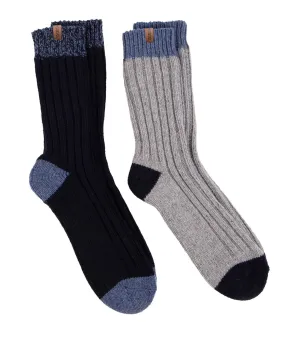 Totes toasties Mens 2pk Wool Blend Boot Socks