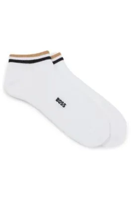 Two-pack of ankle-length socks with signature stripe 