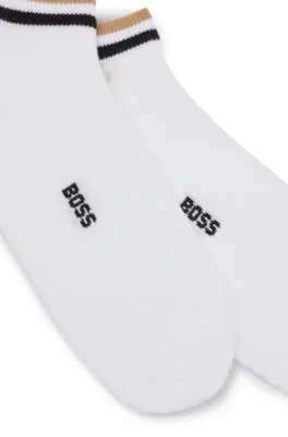 Two-pack of ankle-length socks with signature stripe 