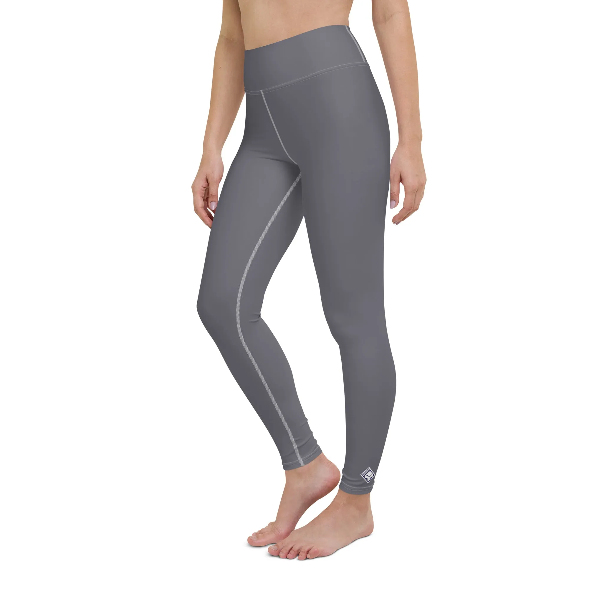 Urban Ease: Solid Color Workout Leggings for Women - Charcoal