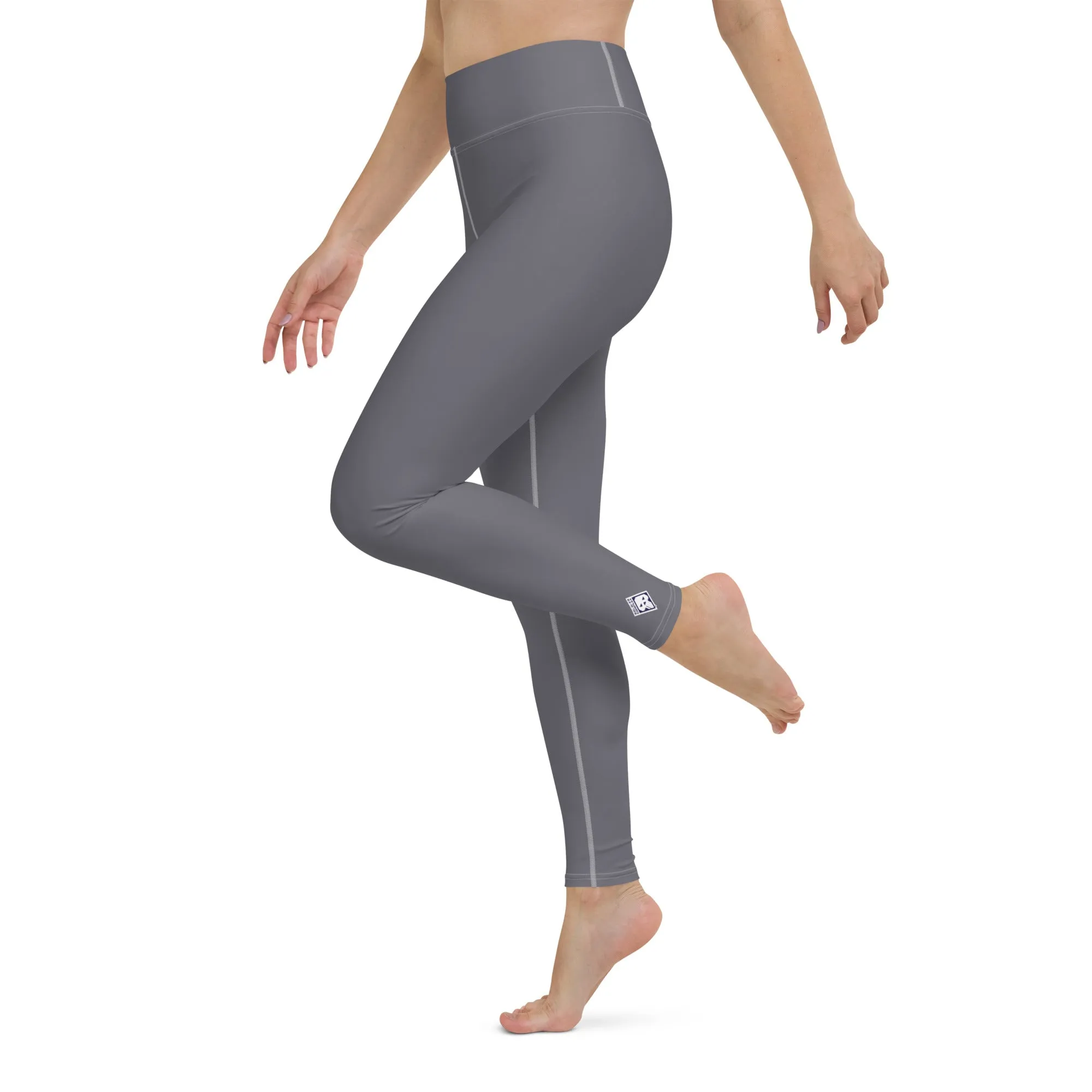 Urban Ease: Solid Color Workout Leggings for Women - Charcoal