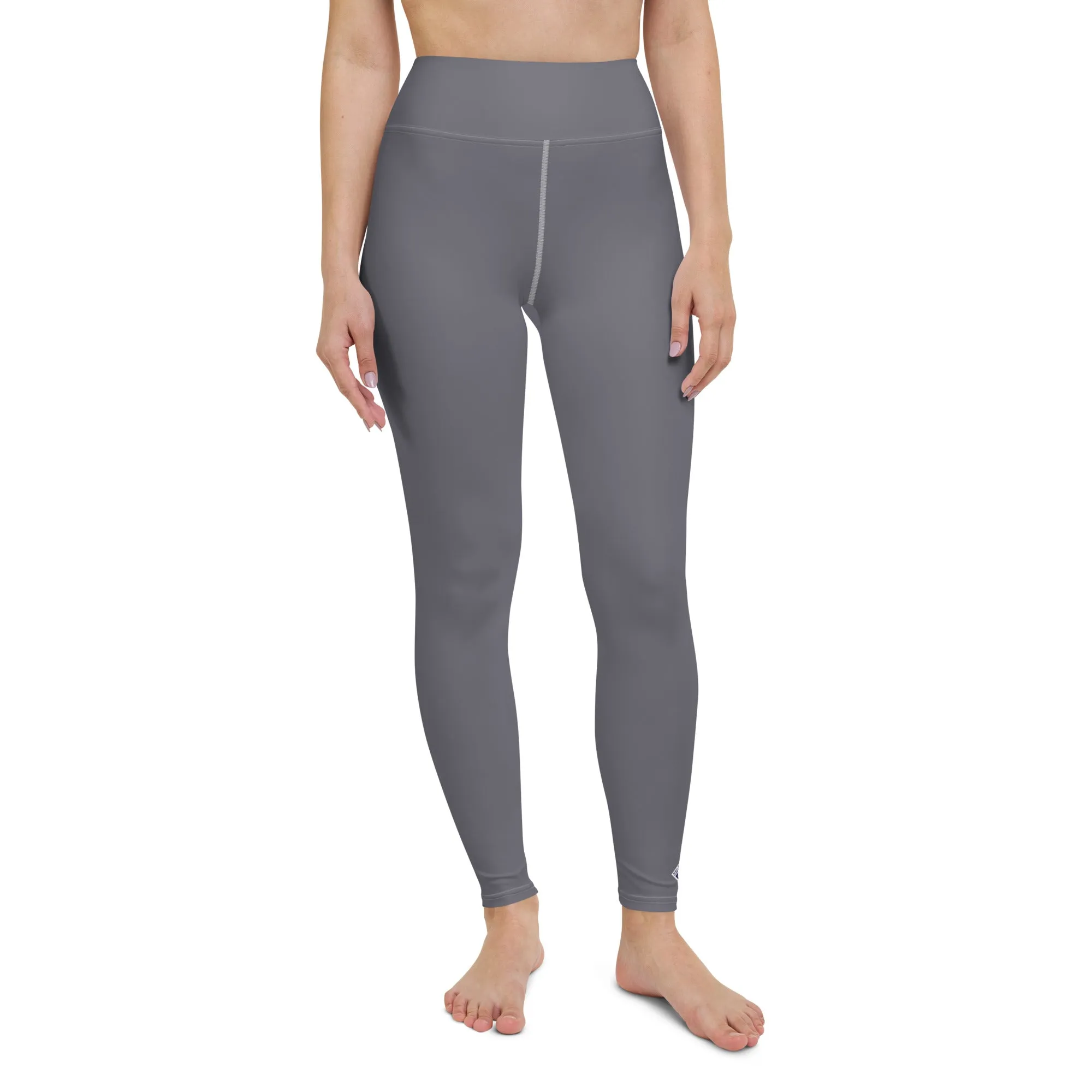 Urban Ease: Solid Color Workout Leggings for Women - Charcoal