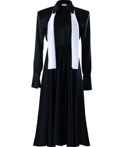 Vestiaire D'un Oiseau Libre Women's Black Scarf Dress