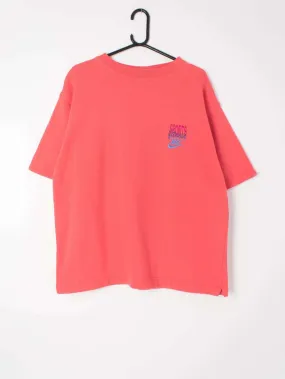 Vintage 90s womens Nike sweatshirt pink short sleeve – Large