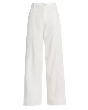 White Featherweight Arianna Cropped Palazzo