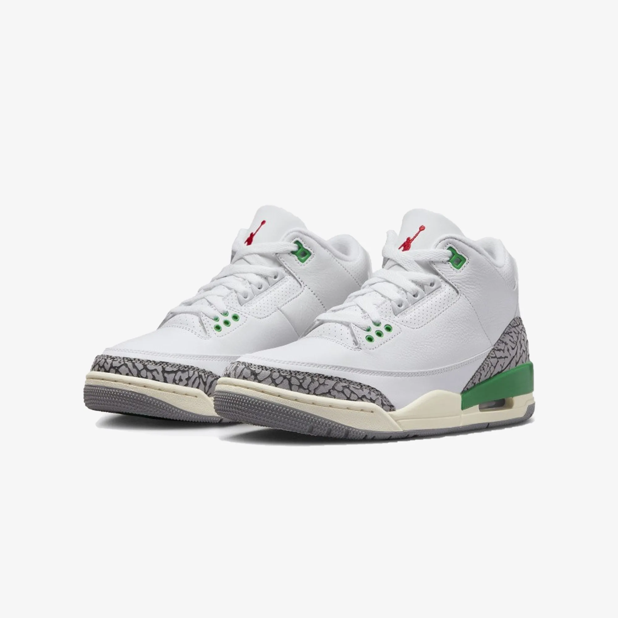 WMN'S AIR JORDAN 3 RETRO 'WHITE/VARSITY RED-LUCKY GREEN'